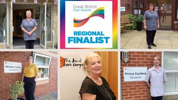 Exceptional Nine HC-One Colleagues shortlisted for awards at the Great British Care Awards 2022, Reg